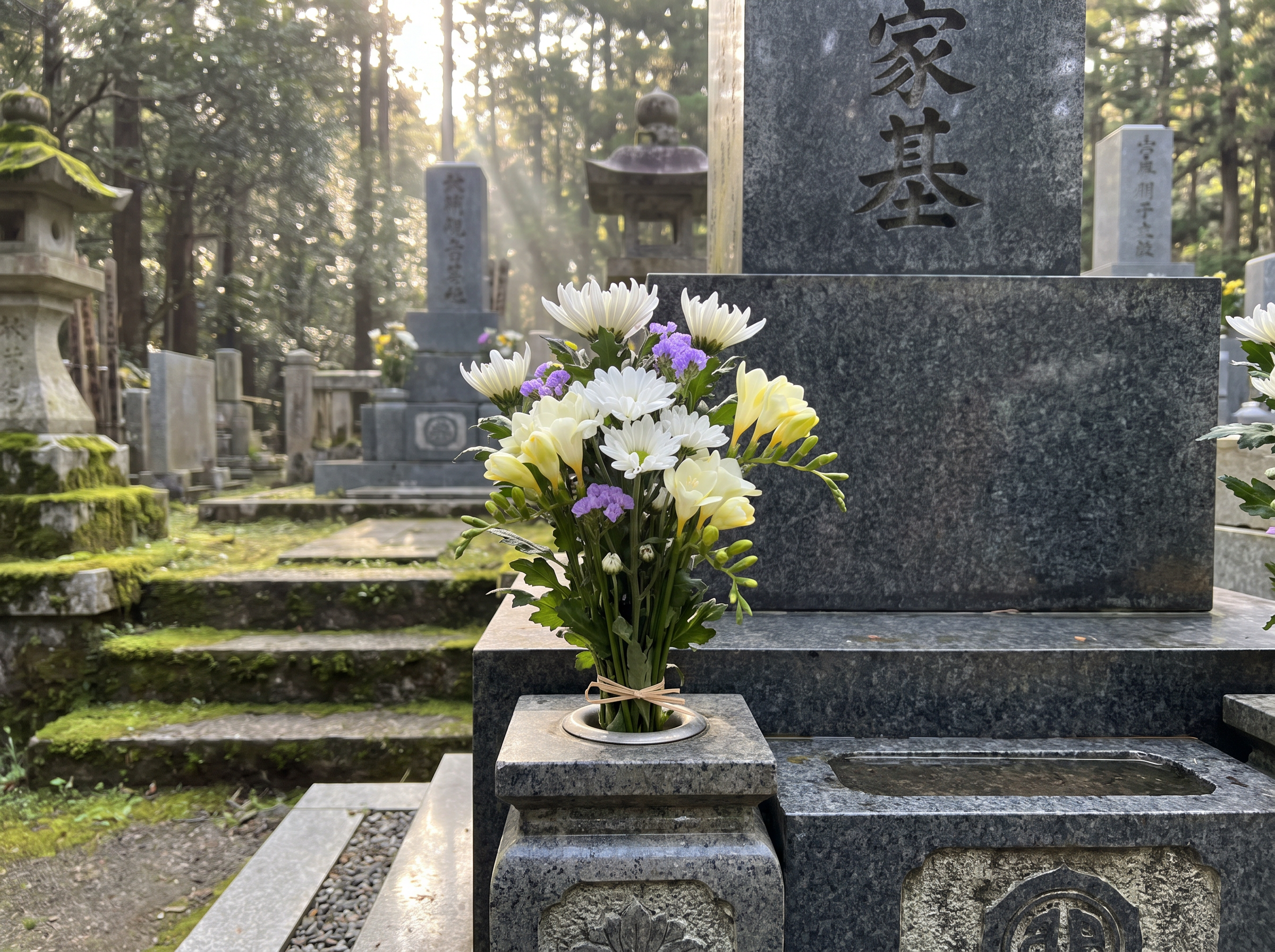 花立・香炉の清掃イメージ